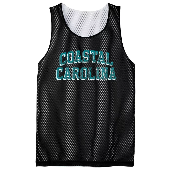 Coastal Carolina Chanticleers Retro Arch Logo Mesh Reversible Basketball Jersey Tank