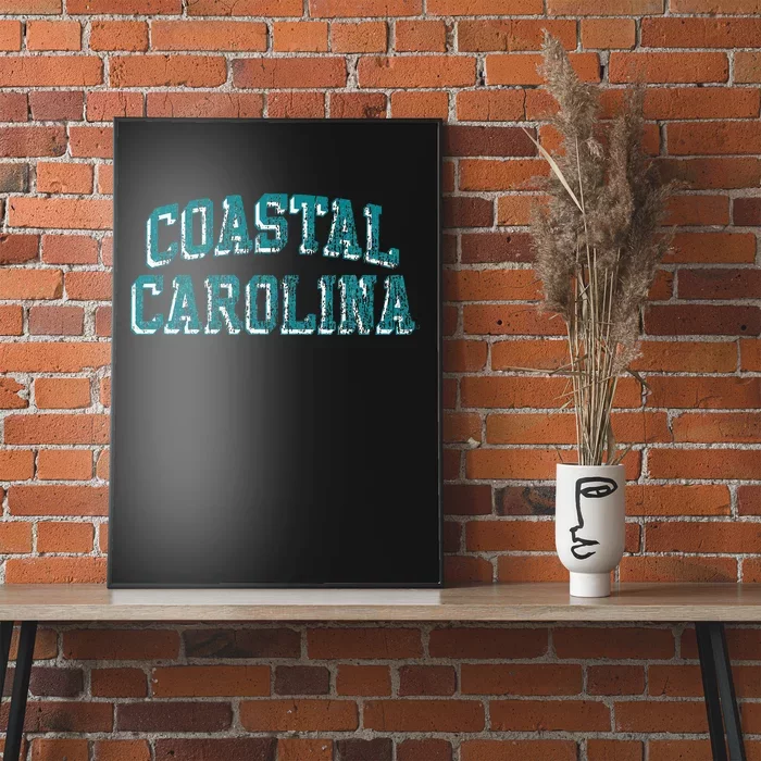 Coastal Carolina Chanticleers Retro Arch Logo Poster