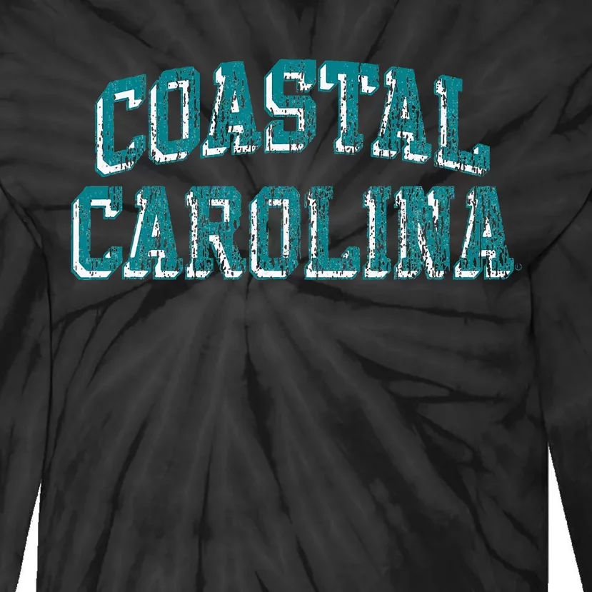 Coastal Carolina Chanticleers Retro Arch Logo Tie-Dye Long Sleeve Shirt