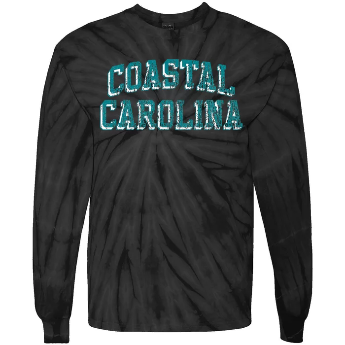 Coastal Carolina Chanticleers Retro Arch Logo Tie-Dye Long Sleeve Shirt