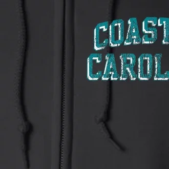 Coastal Carolina Chanticleers Retro Arch Logo Full Zip Hoodie