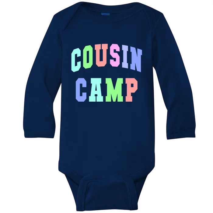 College Cousin Camp Aunt Team Family Vibes Best Ever Gift Baby Long Sleeve Bodysuit