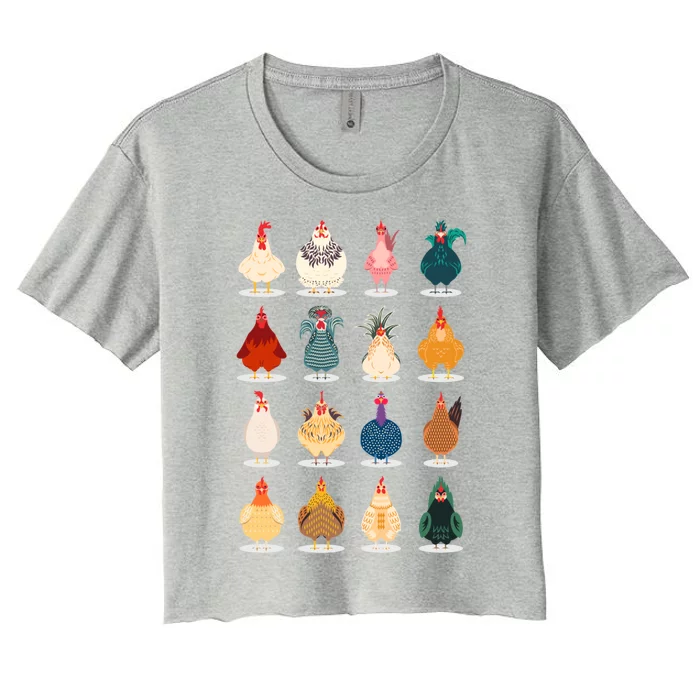 Cute Chicken Women's Crop Top Tee