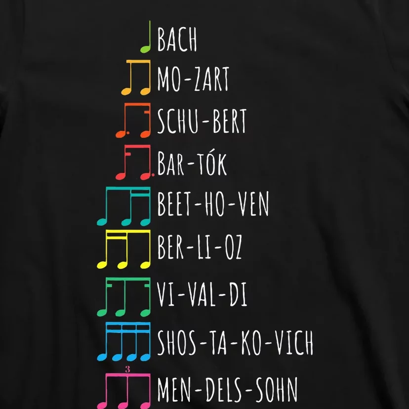 Classic Composers Classical Music Musical Notes T-Shirt