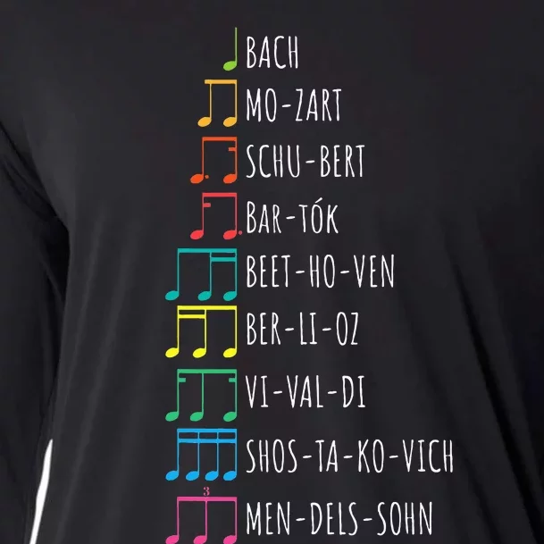 Classic Composers Classical Music Musical Notes Cooling Performance Long Sleeve Crew