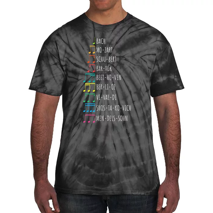 Classic Composers Classical Music Musical Notes Tie-Dye T-Shirt