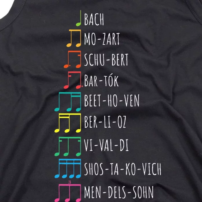 Classic Composers Classical Music Musical Notes Tank Top