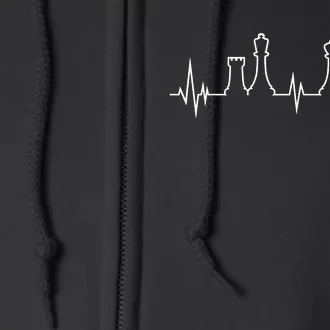 Chess, Chess Club, Chess Heartbeat Full Zip Hoodie