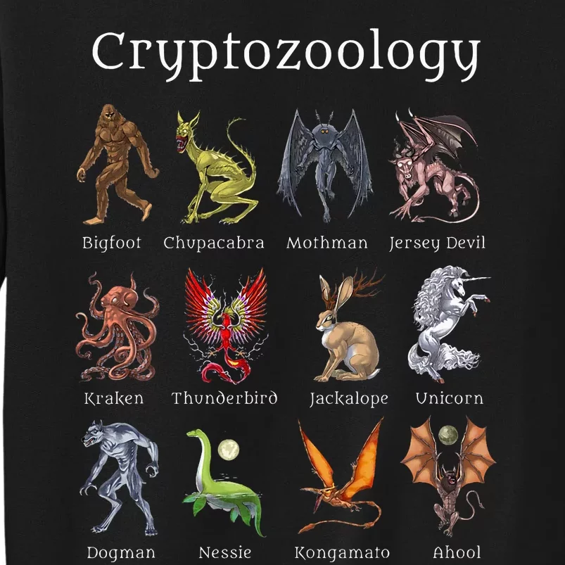 Cryptozoology Cryptid Creatures Fantasy Mythical Monsters Sweatshirt