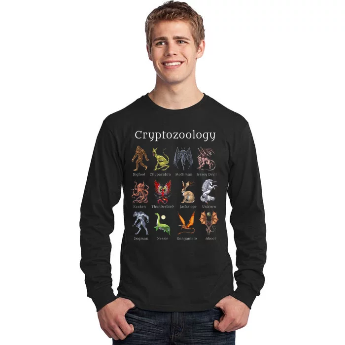 Cryptozoology Cryptid Creatures Fantasy Mythical Monsters Tall Long Sleeve T-Shirt