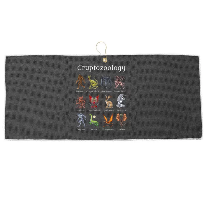 Cryptozoology Cryptid Creatures Fantasy Mythical Monsters Large Microfiber Waffle Golf Towel