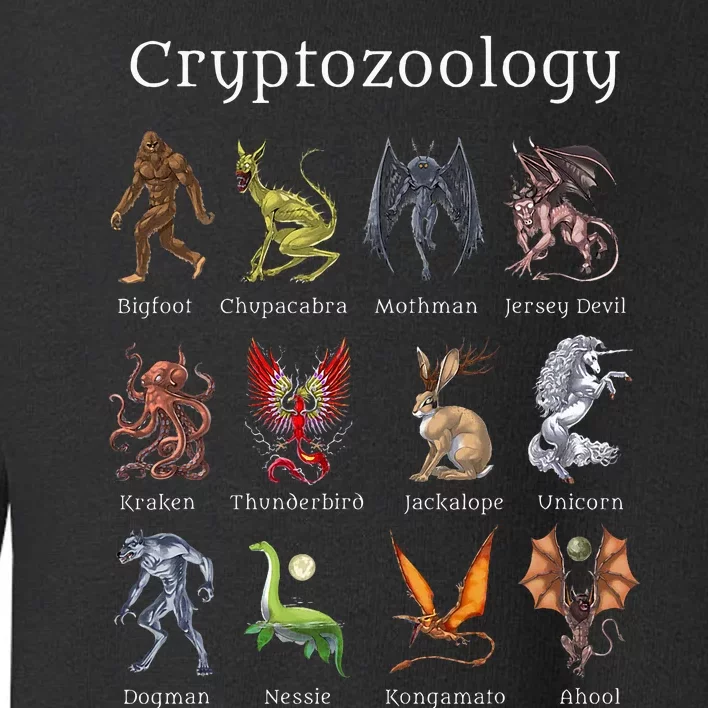 Cryptozoology Cryptid Creatures Fantasy Mythical Monsters Toddler Sweatshirt