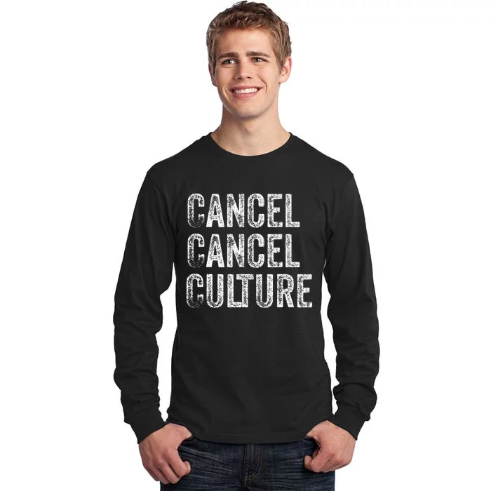 Cancel Cancel Culture Anti Cancel Culture Not Woke Tall Long Sleeve T-Shirt