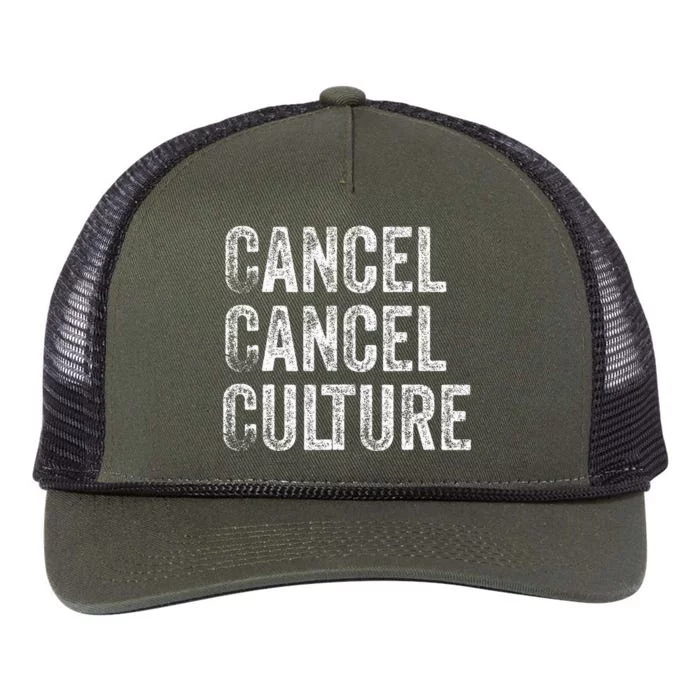 Cancel Cancel Culture Anti Cancel Culture Not Woke Retro Rope Trucker Hat Cap