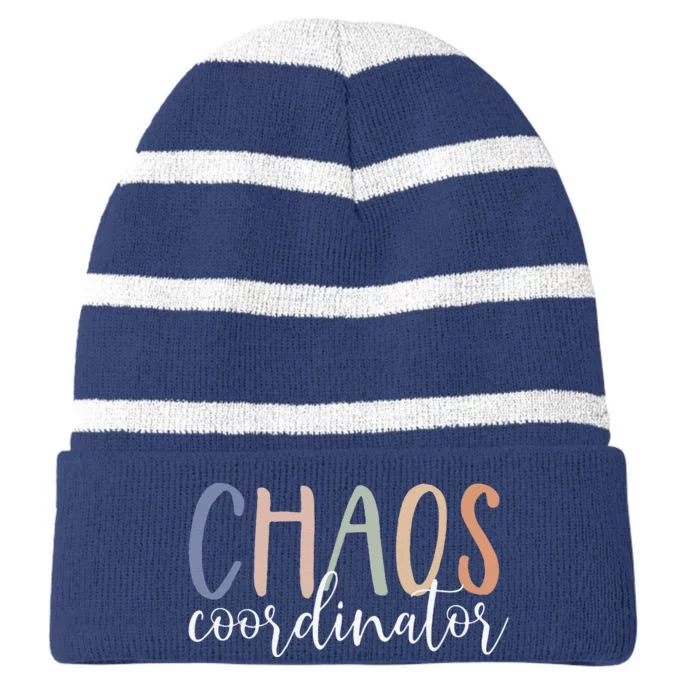 Chaos Coordinator Striped Beanie with Solid Band