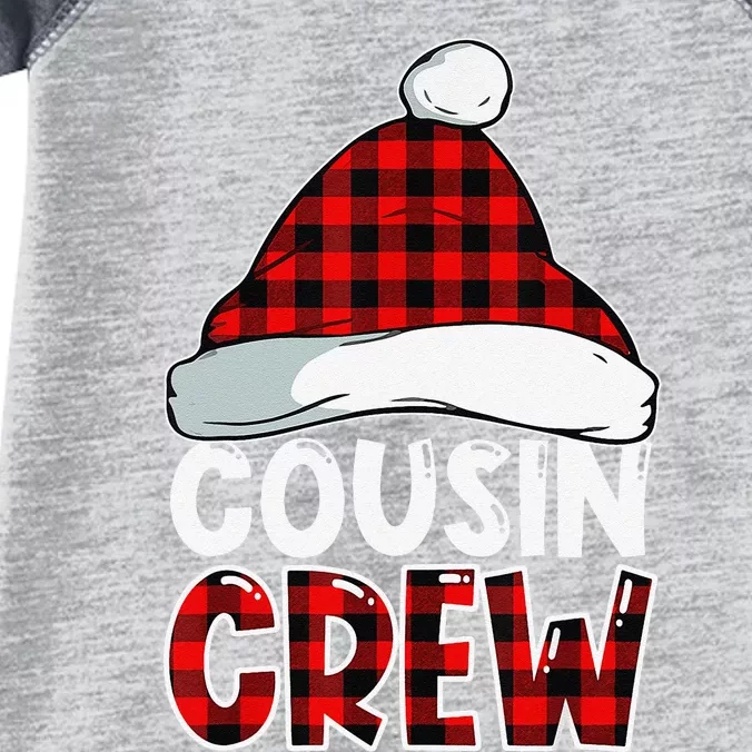 Christmas Cousin Crew Buffalo Red Plaid Pajamas Family Xmas Love Infant Baby Jersey Bodysuit