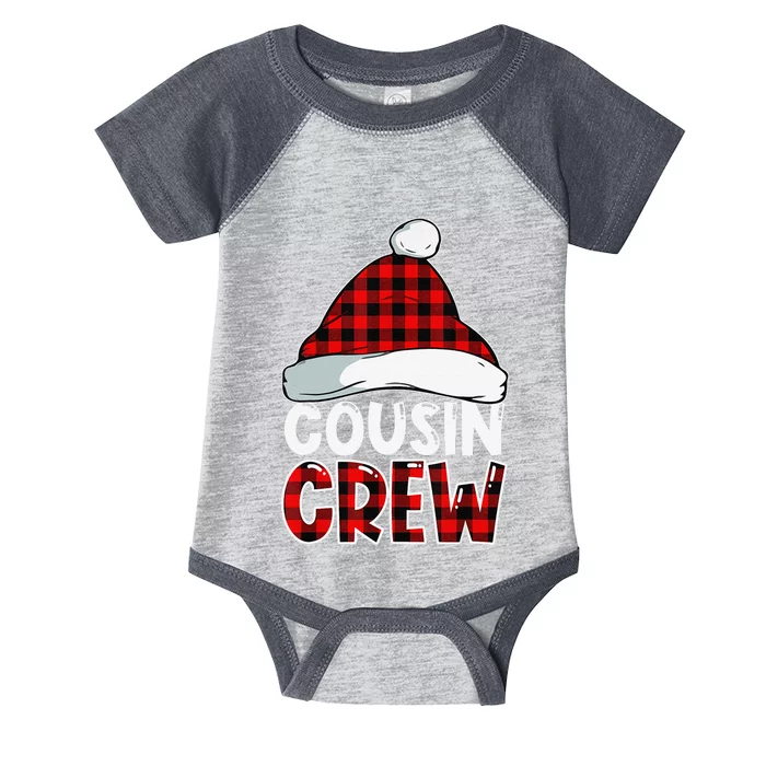 Christmas Cousin Crew Buffalo Red Plaid Pajamas Family Xmas Love Infant Baby Jersey Bodysuit