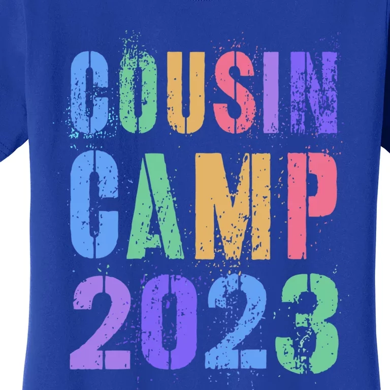 Crazy Cousin Camp Grandma Grandpa Sleepaway Summer Camping Cool Gift Women's T-Shirt