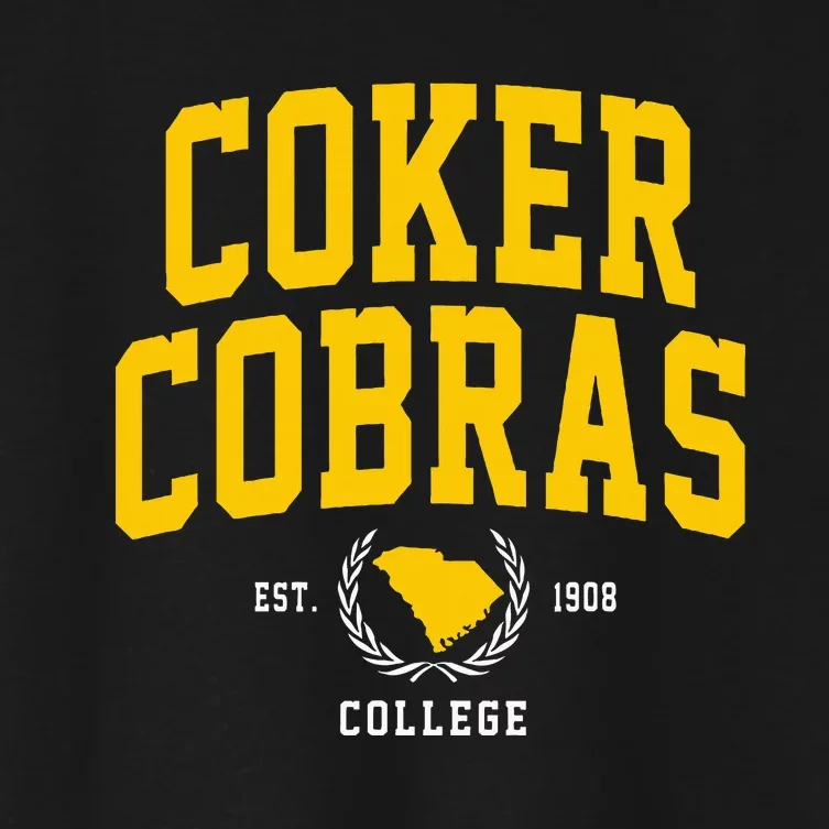 Coker College Cobras Arch Design Women's Crop Top Tee