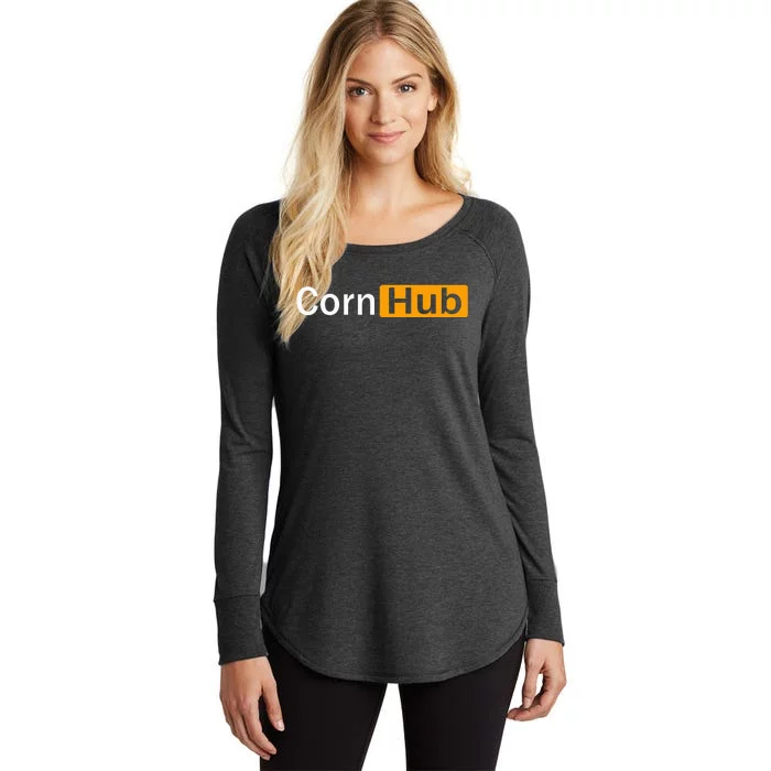 Cornhub Cornhole Cornholer Women's Perfect Tri Tunic Long Sleeve Shirt