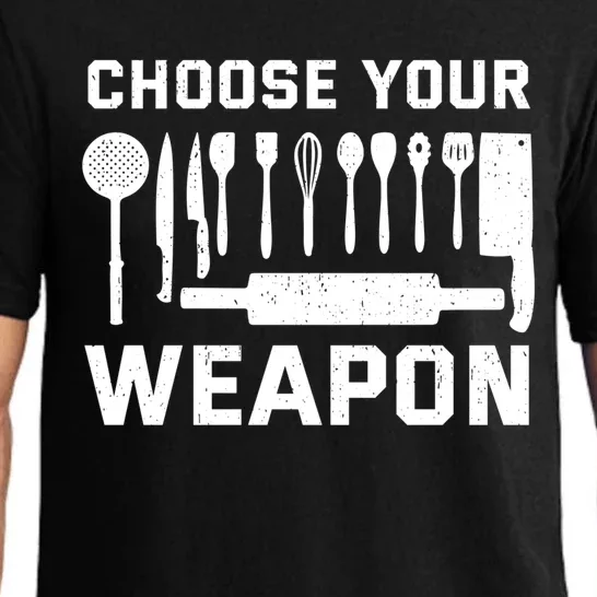 Chef Cook Cooking Choose Your Weapon Kitchen Knife Fork Gift Pajama Set