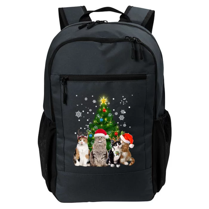 Cute Cat Christmas Tree Cat Lover Xmas Cat Mom Gift Daily Commute Backpack