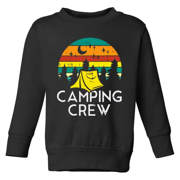 Camping Crew Cute Camper Toddler Sweatshirt