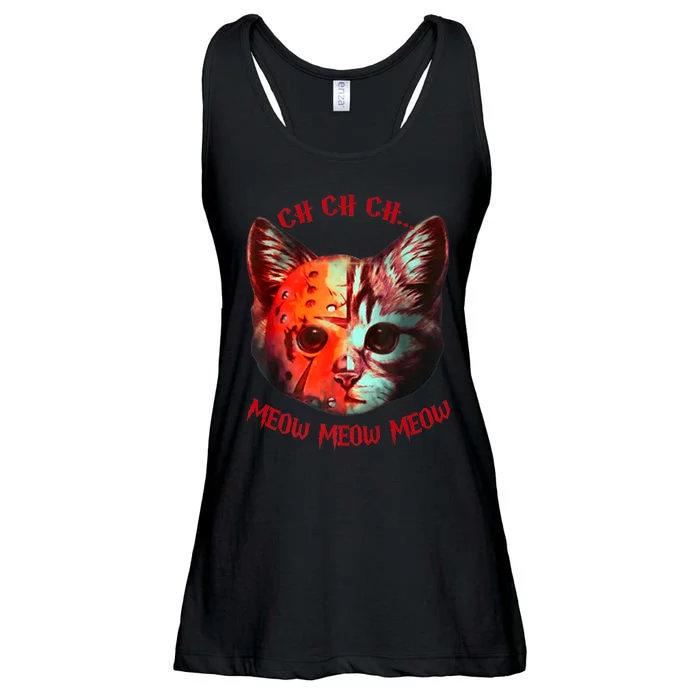 Ch Ch Ch Meow Meow Halloween Scary Cat Ladies Essential Flowy Tank