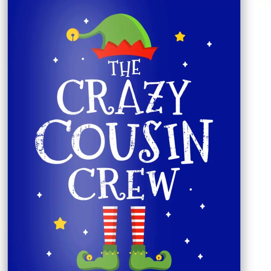 Crazy Christmas Cousin Crew With Elf For Xmas Family Pajama Gift Poster