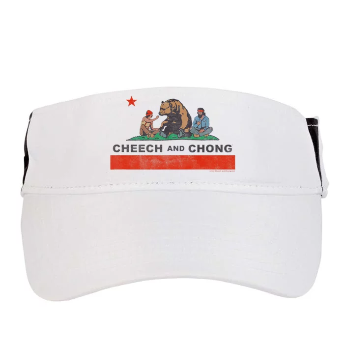 Cheech & Chong Chilling In California Republic Flag Adult Drive Performance Visor