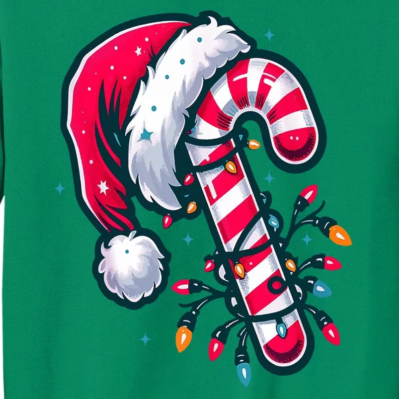 Candy Cane Christmas Lights Holiday Sweatshirt