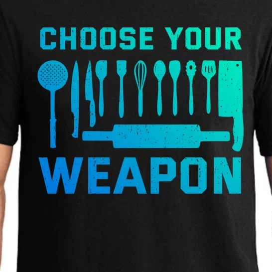 Chef Cook Cooking Choose Your Weapon Kitchen Knife Fork Gift Pajama Set