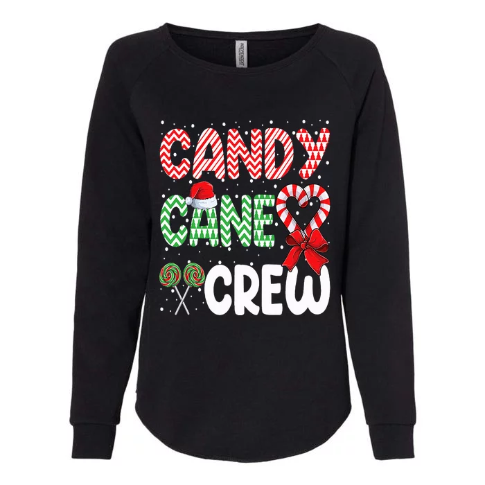 Candy Cane Crew Funny Christmas Sweet Candy Merry Xmas Womens California Wash Sweatshirt