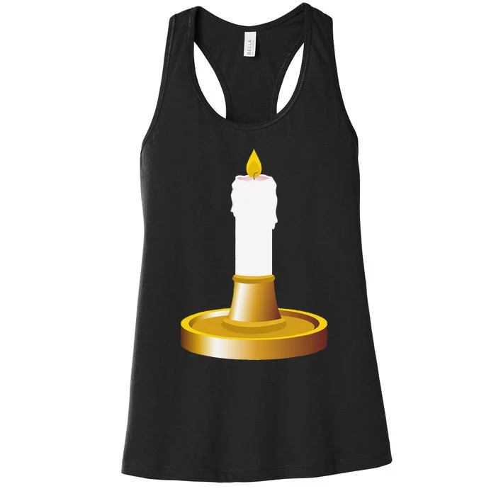 Candlestick Costume Candles Candle Holder Halloween Women's Racerback Tank