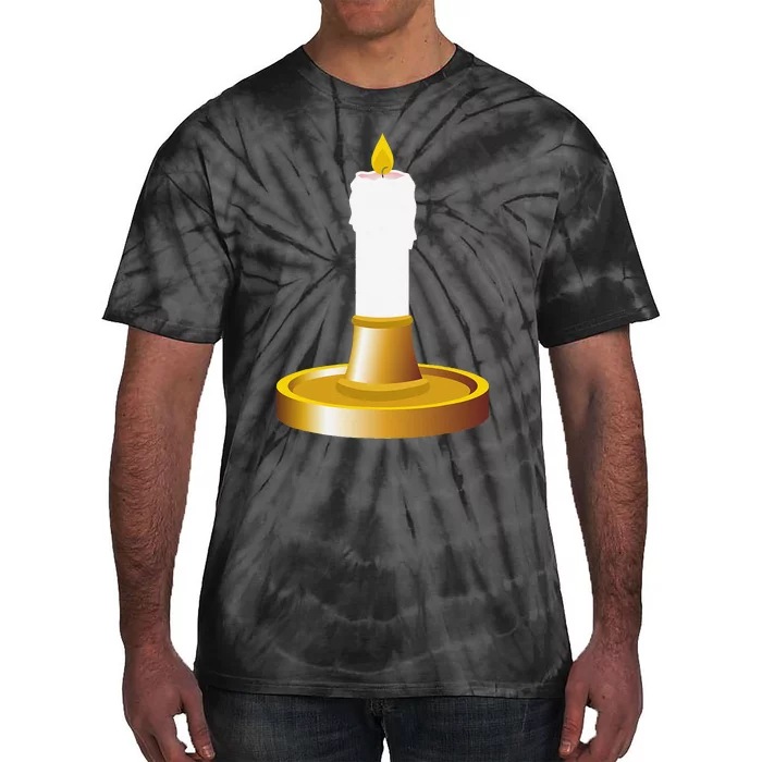 Candlestick Costume Candles Candle Holder Halloween Tie-Dye T-Shirt