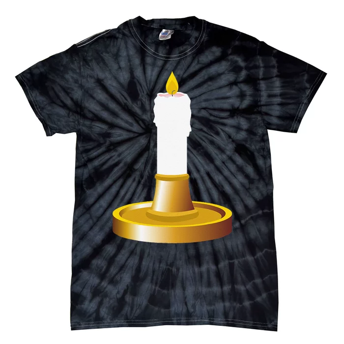 Candlestick Costume Candles Candle Holder Halloween Tie-Dye T-Shirt