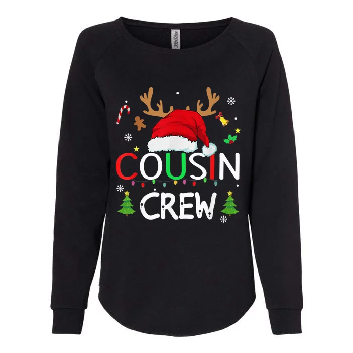 Cousin crew Christmas family Xmas Naughty matching pajamas Womens California Wash Sweatshirt