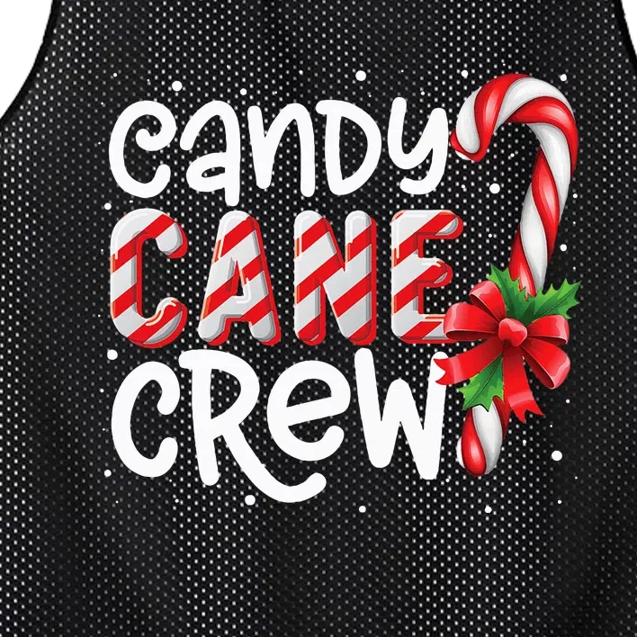 Candy Cane Crew Funny Matching Christmas Candy Lover Xmas Mesh Reversible Basketball Jersey Tank