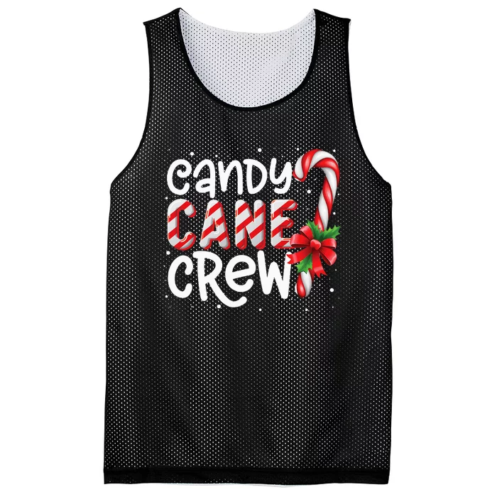 Candy Cane Crew Funny Matching Christmas Candy Lover Xmas Mesh Reversible Basketball Jersey Tank