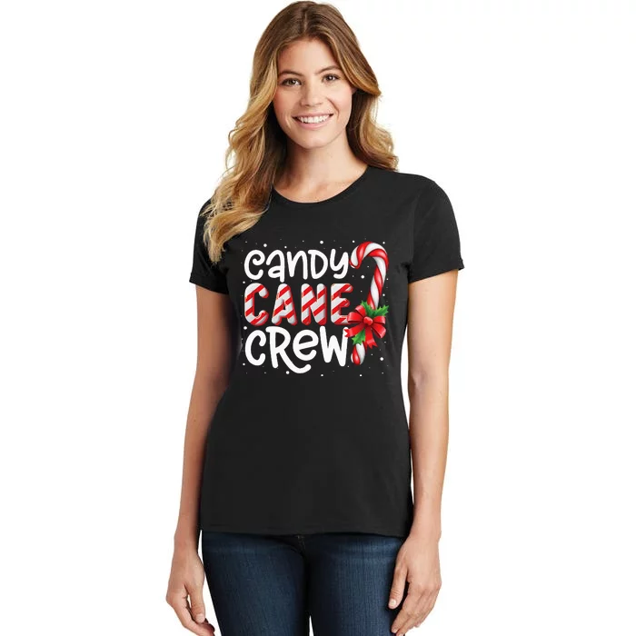 Candy Cane Crew Funny Matching Christmas Candy Lover Xmas Women's T-Shirt