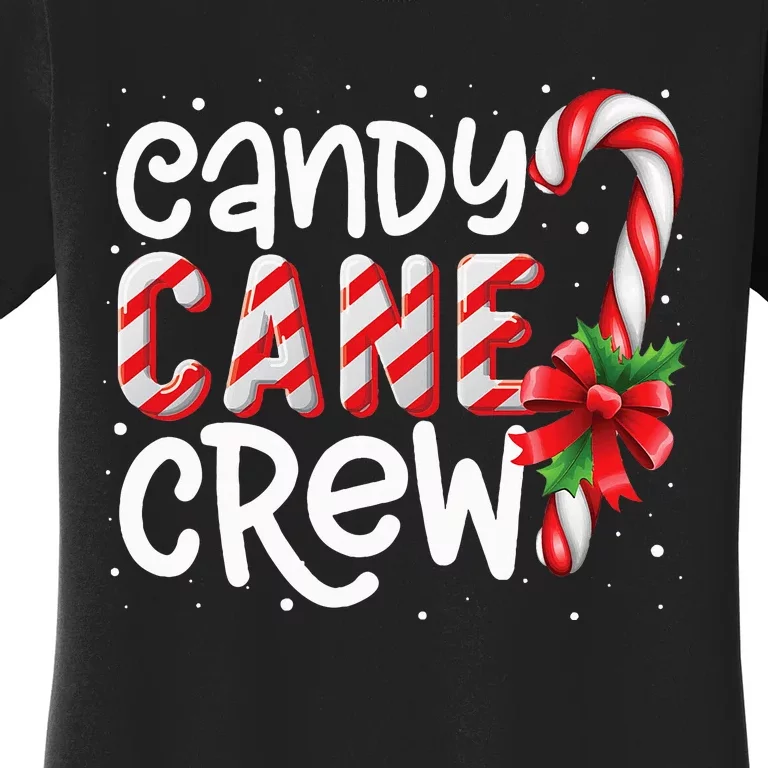 Candy Cane Crew Funny Matching Christmas Candy Lover Xmas Women's T-Shirt