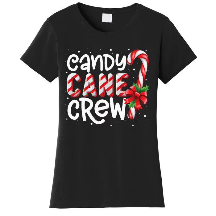 Candy Cane Crew Funny Matching Christmas Candy Lover Xmas Women's T-Shirt