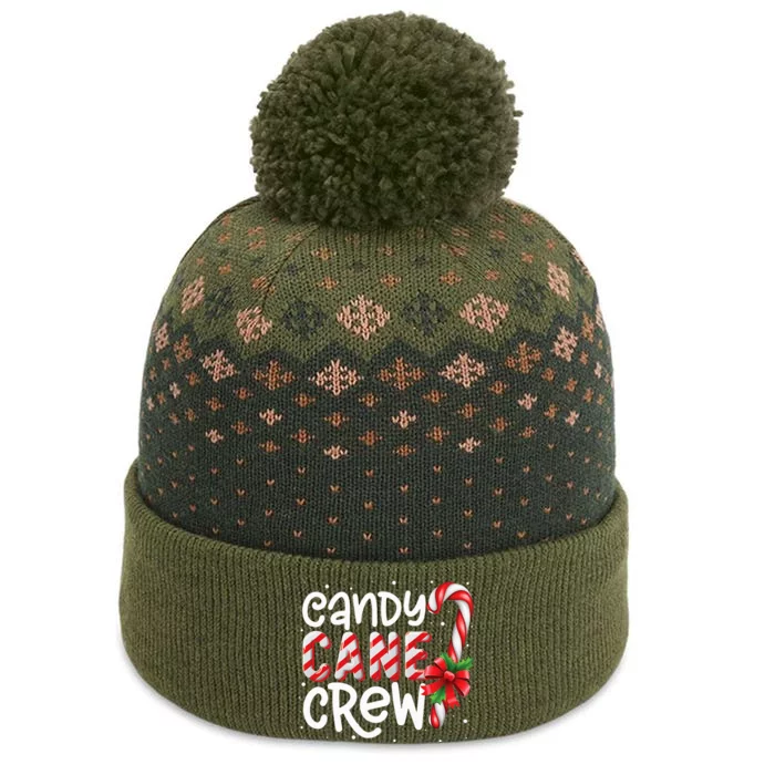 Candy Cane Crew Funny Matching Christmas Candy Lover Xmas The Baniff Cuffed Pom Beanie