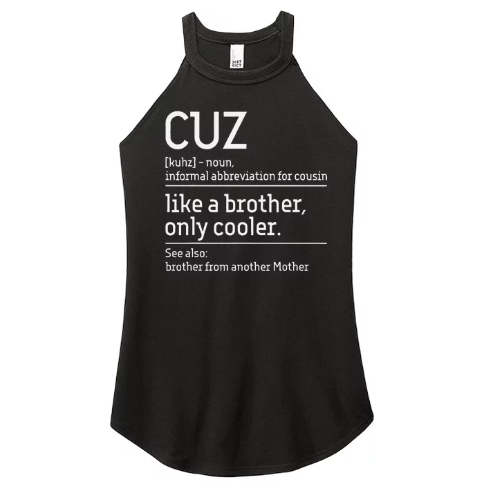 Cuz Cousin Cousins Matching Family Member Childhood Women’s Perfect Tri Rocker Tank