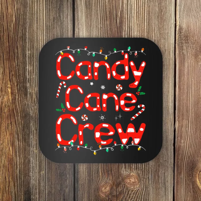 Candy Cane Crew Funny Christmas Candy Cane Lover Xmas Pajama Coaster