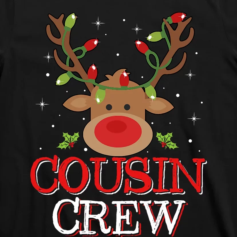 Christmas Cousin Crew Funny Reindeer Matching Pajama T-Shirt