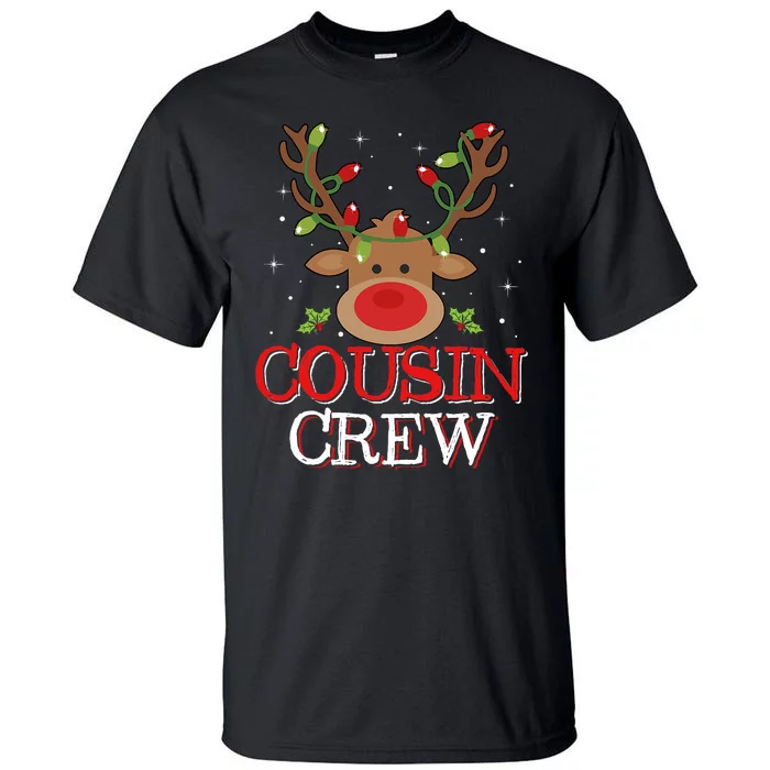 Christmas Cousin Crew Funny Reindeer Matching Pajama Tall T-Shirt