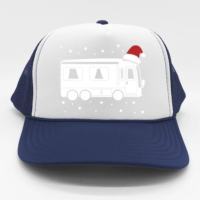 Christmas Caravan Camping Santa Hat Xmas Gift Trucker Hat