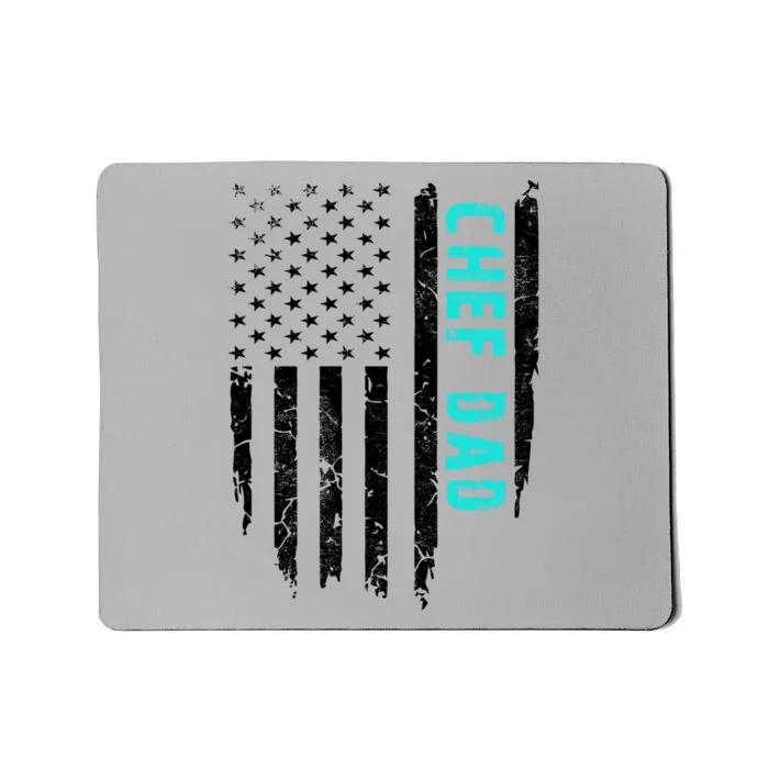 Chef Cook Dad American Flag 4th Of July Fathers Day Gift Mousepad