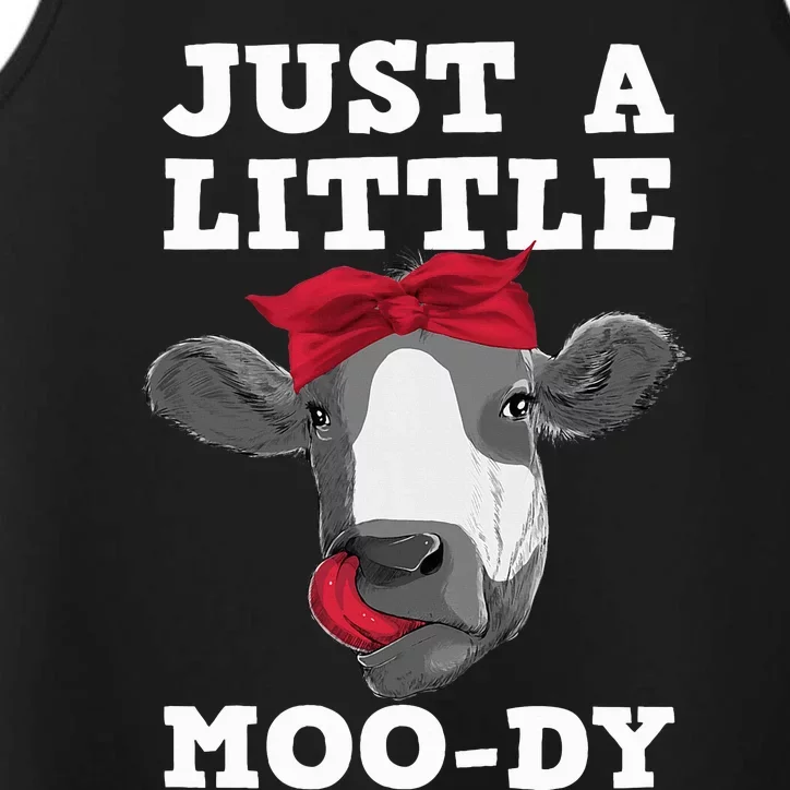 Cute Cow Design Dairy Cow Lover Cattle Farming Performance Tank